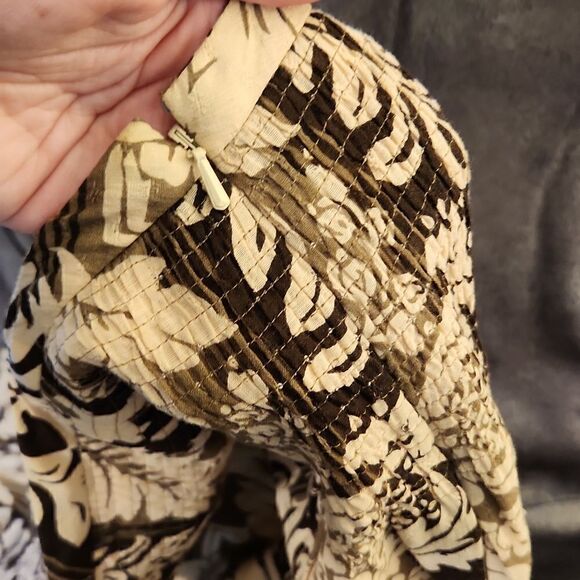 Ann taylor loft size 8 p skirt size 8 petites skirt side zipper smocked slip - Picture 4 of 6